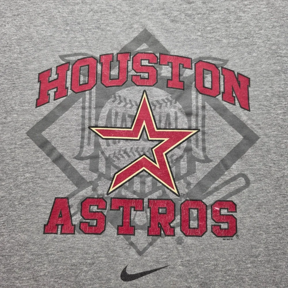 Houston Astros Nike Graphic Tshirt Mens XL Gray Brick Red MLB Baseball - Picture 2 of 10